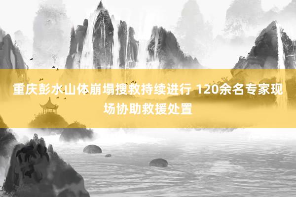 重庆彭水山体崩塌搜救持续进行 120余名专家现场协助救援处置