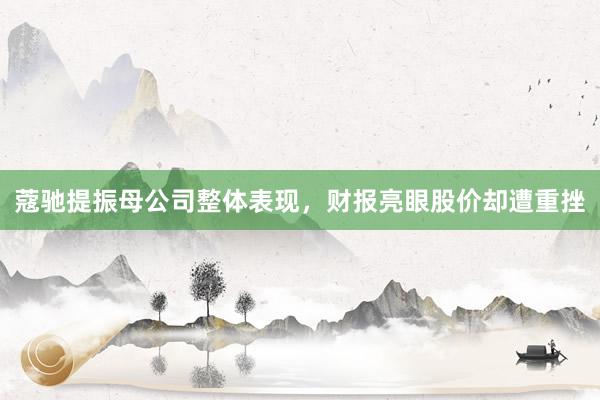 蔻驰提振母公司整体表现，财报亮眼股价却遭重挫
