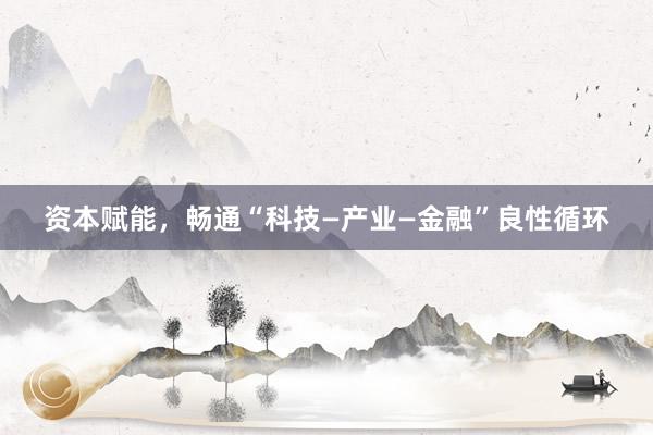 资本赋能，畅通“科技—产业—金融”良性循环