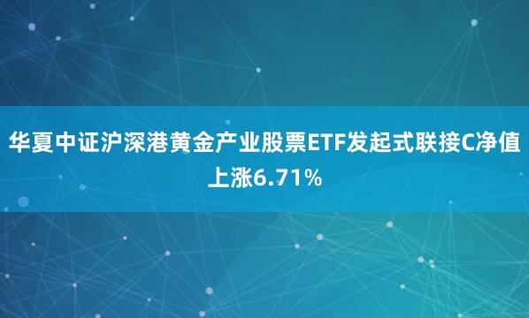华夏中证沪深港黄金产业股票ETF发起式联接C净值上涨6.71%