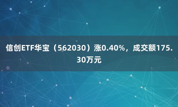 信创ETF华宝（562030）涨0.40%，成交额175.30万元
