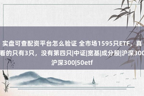 实盘可查配资平台怎么验证 全市场1595只ETF，真正值得看的只有3只，没有第四只|中证|宽基|成分股|沪深300|50etf