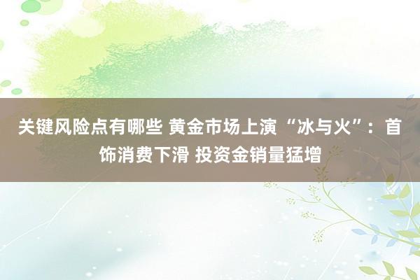 关键风险点有哪些 黄金市场上演 “冰与火”：首饰消费下滑 投资金销量猛增