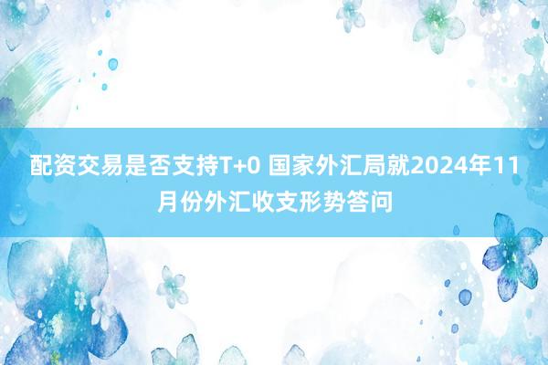 配资交易是否支持T+0 国家外汇局就2024年11月份外汇收支形势答问