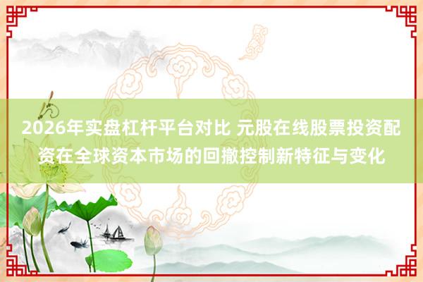 2026年实盘杠杆平台对比 元股在线股票投资配资在全球资本市场的回撤控制新特征与变化